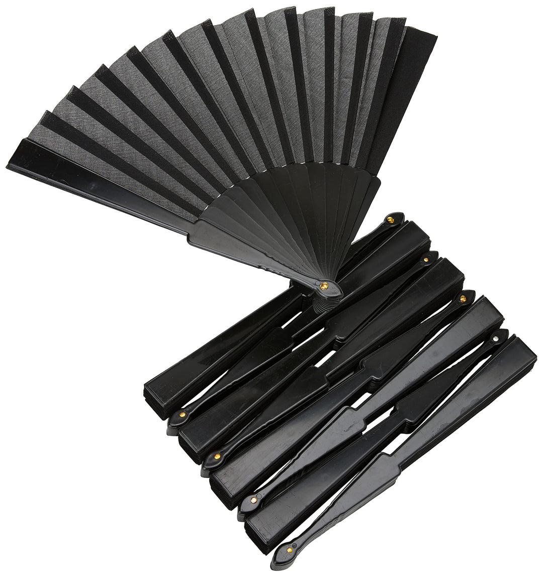 eBuyGB Handheld Pretty Fan – Wedding Favour und Zubehör, plastik, Schwarz , 25.4 x 14.81 x 5.21 cm,