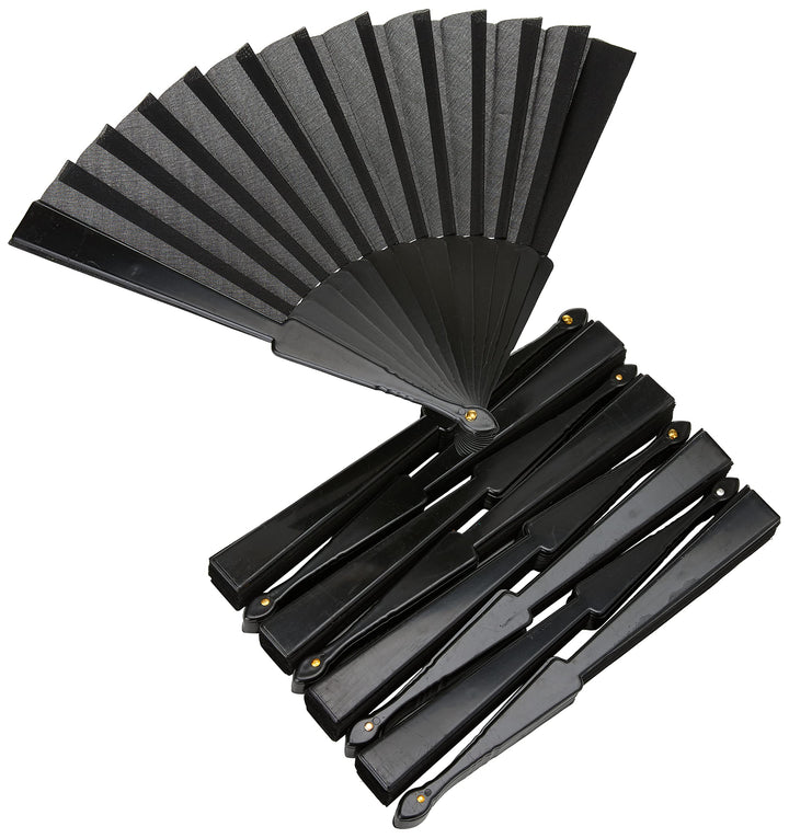 eBuyGB Handheld Pretty Fan – Wedding Favour und Zubehör, plastik, Schwarz , 25.4 x 14.81 x 5.21 cm,