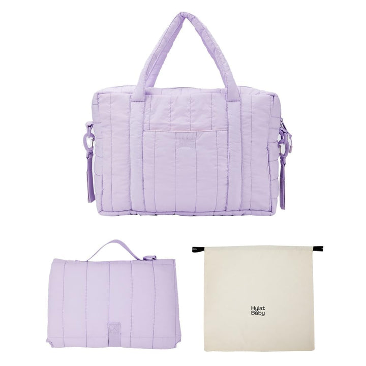 Hylat Baby Wickeltasche mit Wickelunterlage und Baumwolltasche - moderne Tasche für Windeln und Kind