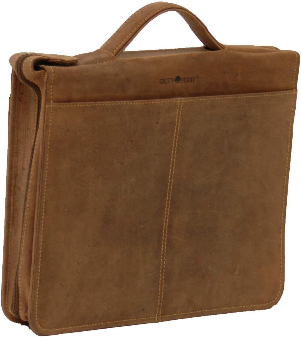 Greenburry Vintage Ringmappe Leder 29 cm Braun, Braun
