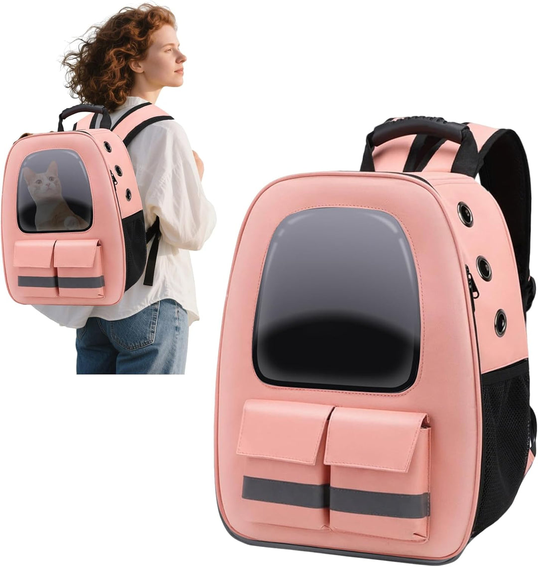 PETCUTE Katzenrucksack,Oxford-Tuch Hunderucksack für Kleine Katze,Atmungsaktiv Haustier Rucksack mit