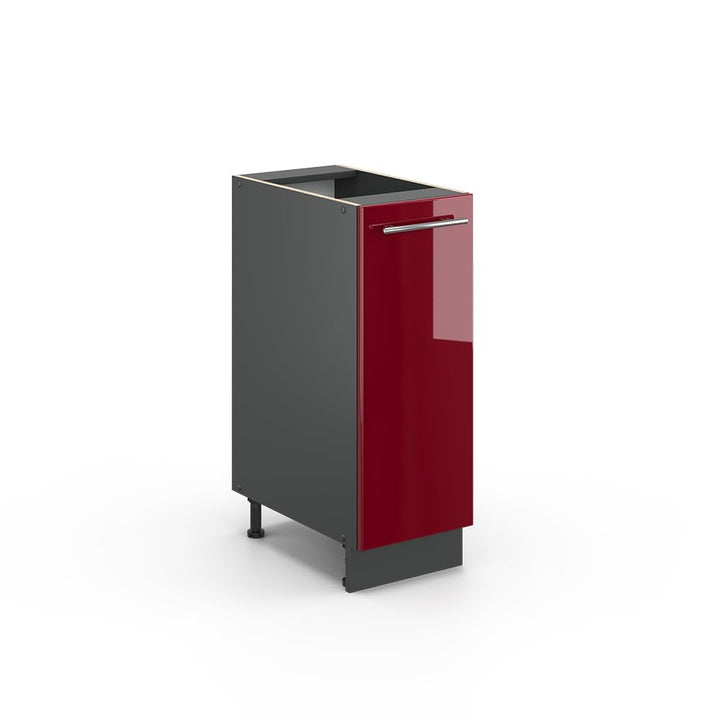 Vicco Apothekerschrank Fame-Line, Bordeaux Hochglanz/Anthrazit, 30 cm ohne Arbeitsplatte Bordeaux Ho