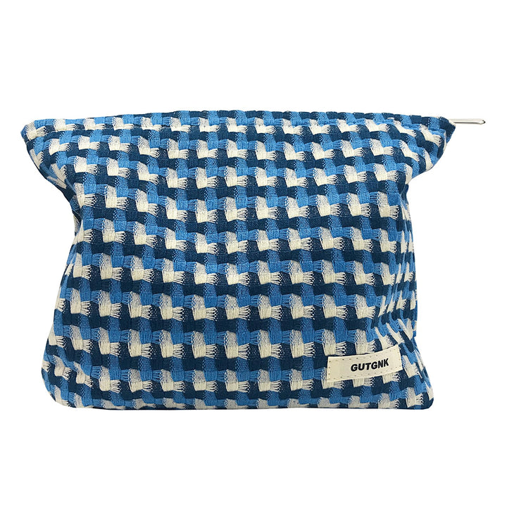 Make-up-Tasche für Damen, Cord-Kosmetiktasche, ästhetisches Design, Damen-Tragetasche, Federmäppchen