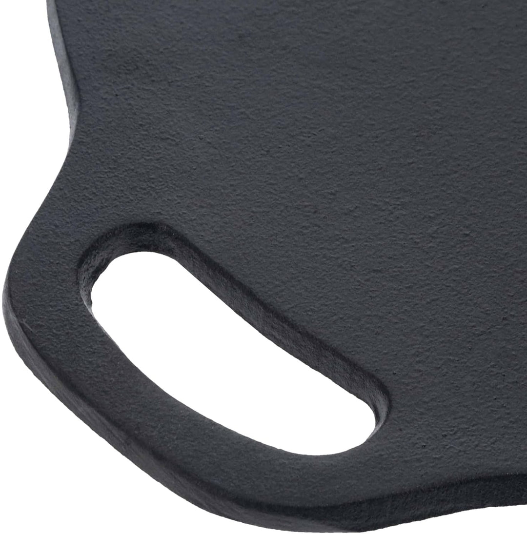 Victoria Grillplatte Gusseisen, Induktion Budare Dosa Pfanne 38cm für Pizza, Crepes, Feuer, Ofen, Gl