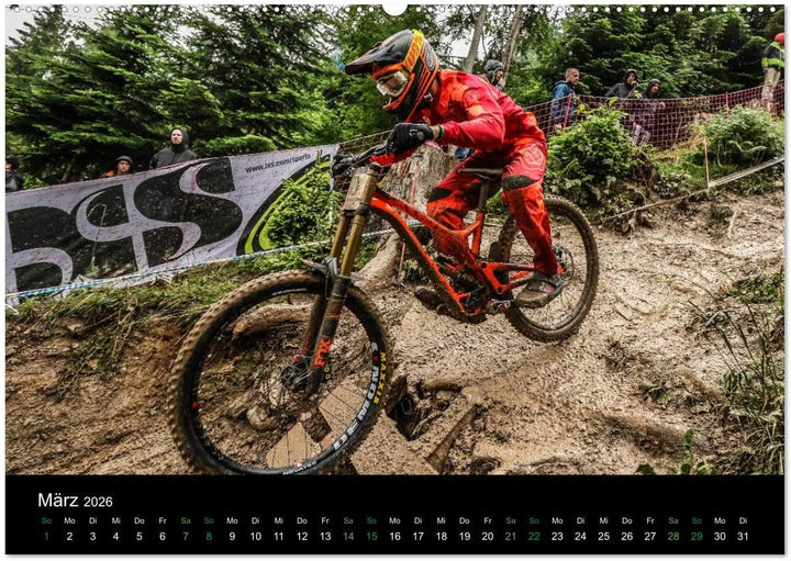 Downhill Racing 2026 (hochwertiger Premium Wandkalender 2026 DIN A2 quer), Kunstdruck in Hochglanz: