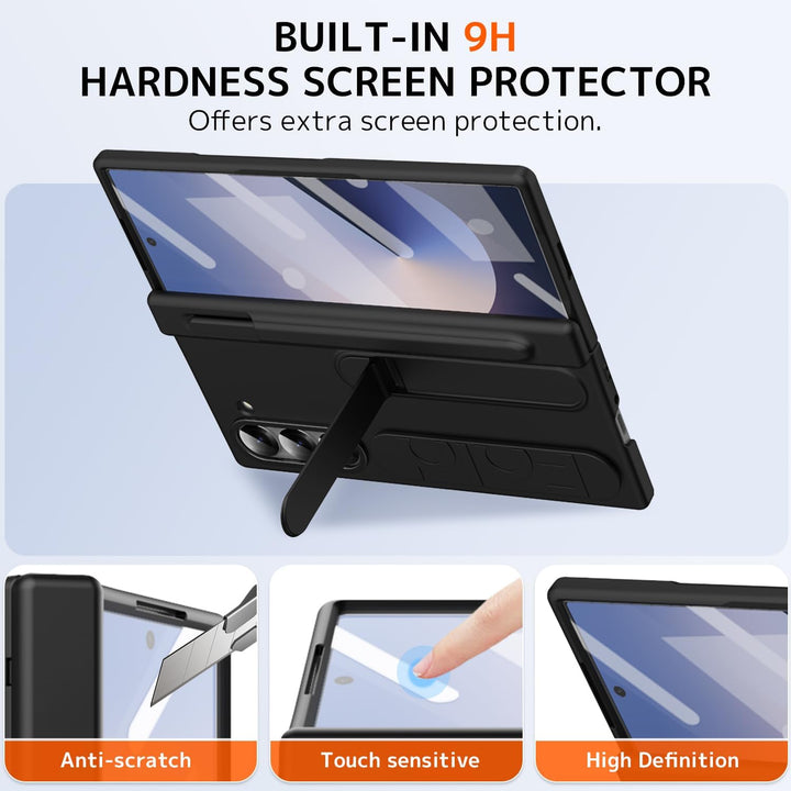NINKI für Samsung Galaxy Z Fold 5 Hülle mit Armband Samsung Fold 5 hülle mit Displayschutz Galaxy z