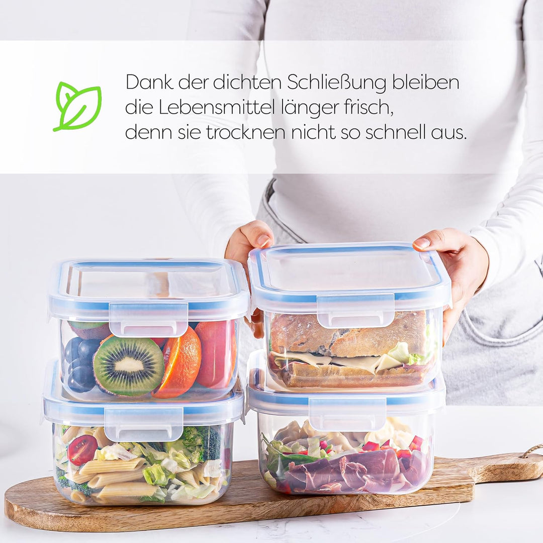KONZEPT Vorratsdosen mit Deckel Luftdicht 2 L Set 6 Stk. Meal Prep Boxen BPA-frei, Küchen Organizer
