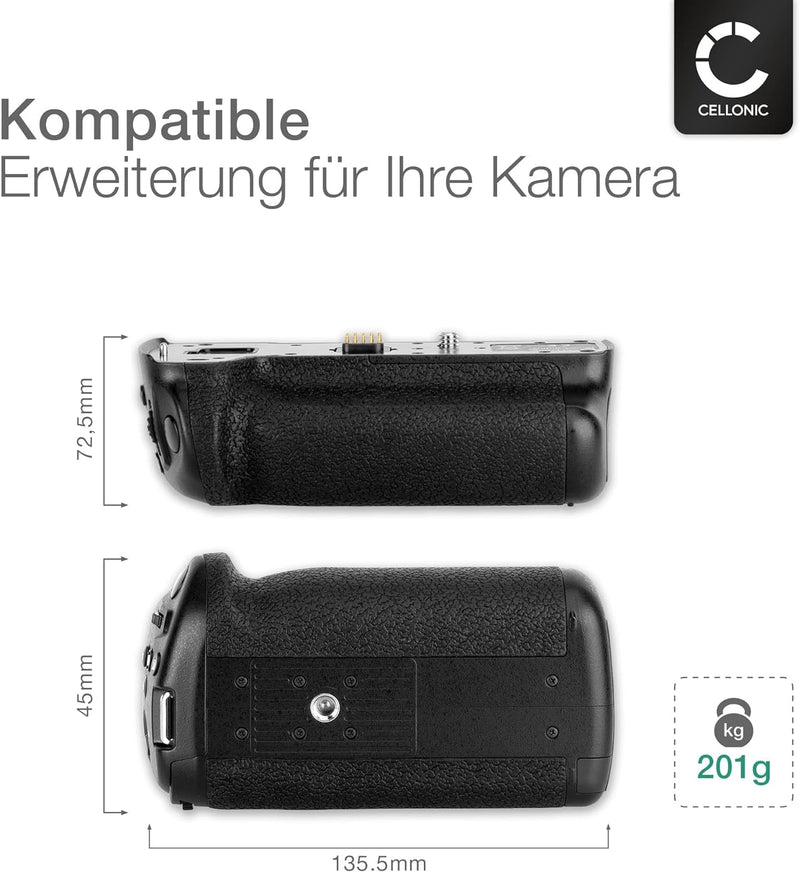 CELLONIC® Batteriegriff DMW-BGGH5 für Panasonic Lumix DC-GH5 II/Lumix GH5 Akkugriff für DMW-BLK22 Ba