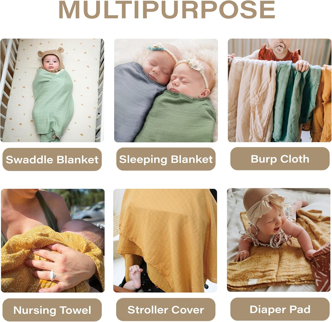 Moonkie Muslin Swaddle Blanket, Essentials Baby Empfangsdecke für Mädchen und Jungen, Säugling tragb