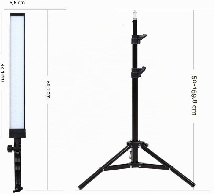 GSKAIWEN LED Leuchte Fotografie Studioleuchte Set Video Fülllicht Dimmbare Leuchte mit Lichtständer,