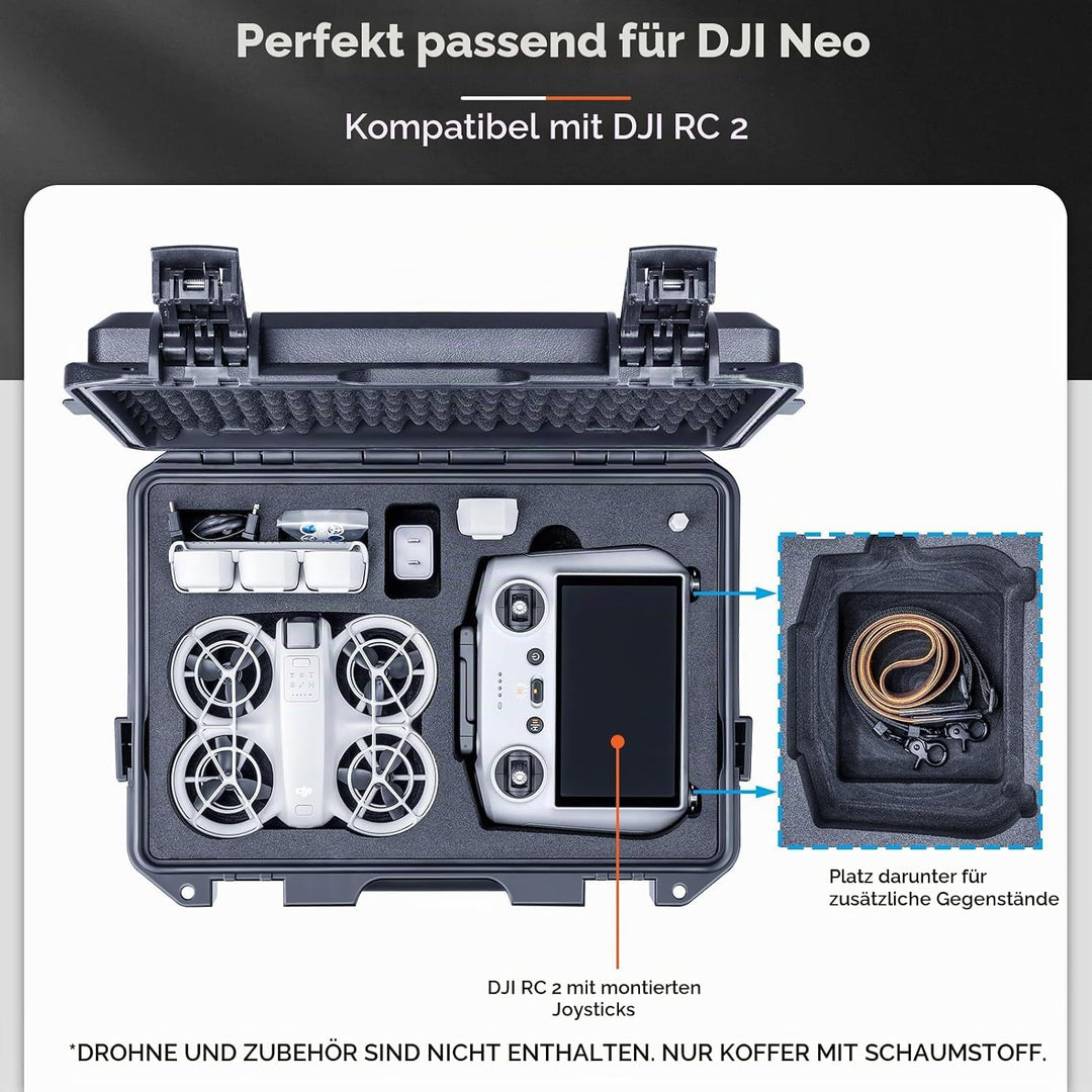 Lykus Titan N110 Wasserdicht Tasche/Koffer/Case für DJI Neo Combo, RC-N3/DJI RC 2, Unterstützung 7 A