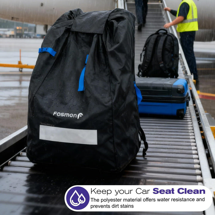 Fosmon Reisetasche für Autositz, Flugzeug, Verstellbarer Schultergurt, gepolstert, Nylon-Rucksack, U