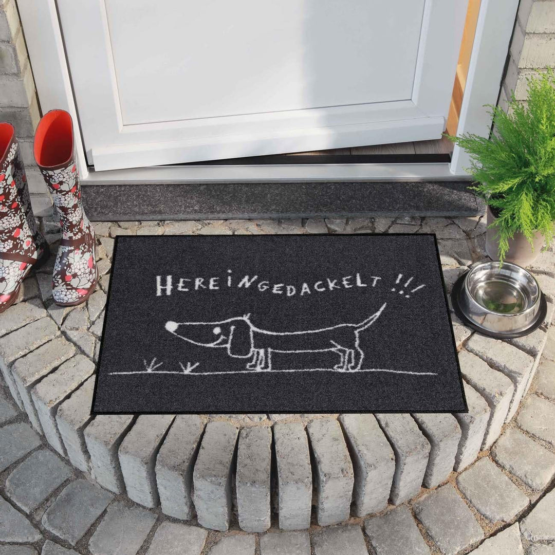 Salonloewe Fussmatte waschbar Hereingedackelt 50x75 cm SLD0653-050x075 H 50 cm | B 75 cm | L 0,7 cm
