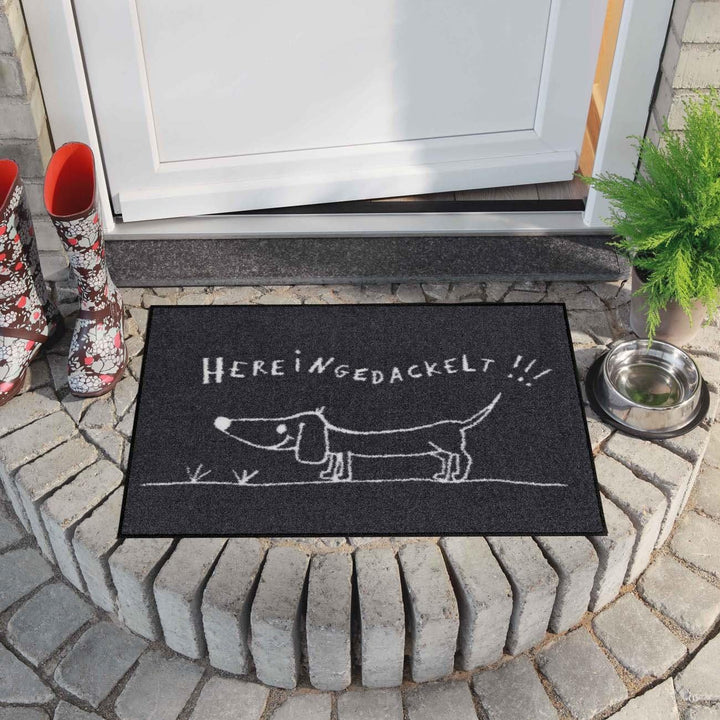 Salonloewe Fussmatte waschbar Hereingedackelt 50x75 cm SLD0653-050x075 H 50 cm | B 75 cm | L 0,7 cm