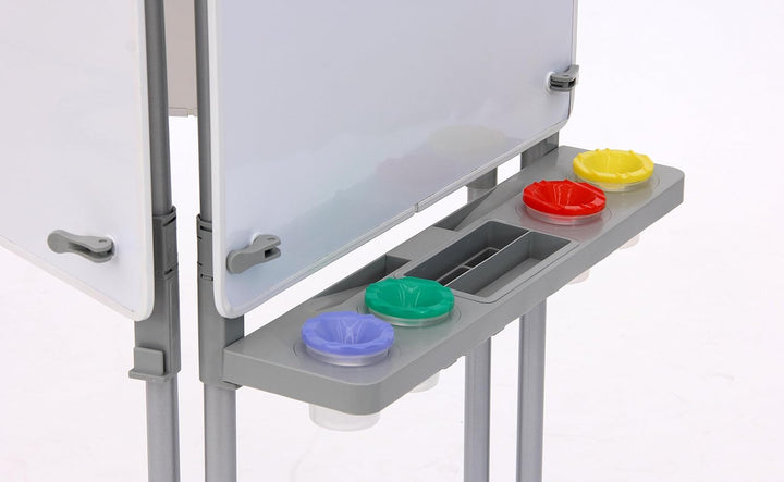 Betzold - Magnetische Malwand inkl. Farbbecher und Pinselablage - Malfläche Kunst 3-seitig, 3-seitig