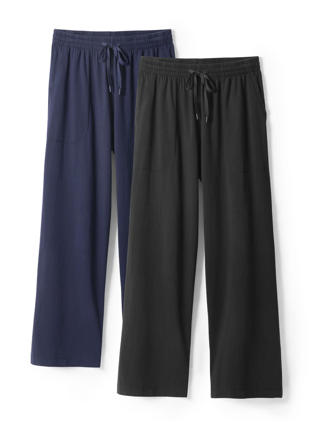 DAVID ARCHY Herren Schlafanzughose Lang & Kurz mit Eingriff Pyjama Hose mit Taschen und Band Nachtwä