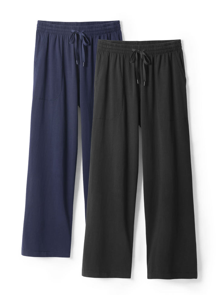 DAVID ARCHY Herren Schlafanzughose Lang & Kurz mit Eingriff Pyjama Hose mit Taschen und Band Nachtwä