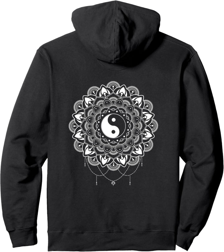 Yin Yang Zen Meditationsmandala, Schwarz / Weiss Pullover Hoodie