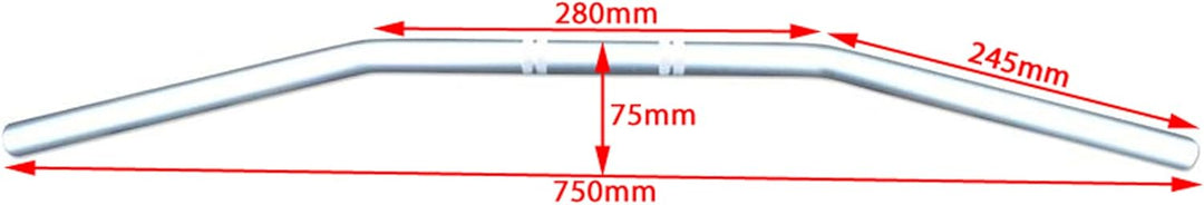 Motorrad Lenker Widerstand Stange 7/8" 22mm Für Streetfighter Scrambler Massgefertigt Fahrrad Flach