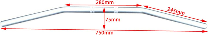 Motorrad Lenker Widerstand Stange 7/8" 22mm Für Streetfighter Scrambler Massgefertigt Fahrrad Flach