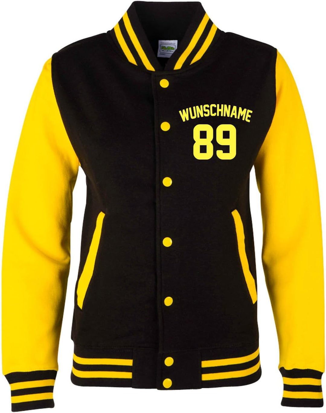 EZYshirt® Damen Herren Kinder College Jacke Athletic mit Wunschnamen und Wunschnummer | Baseball Jac