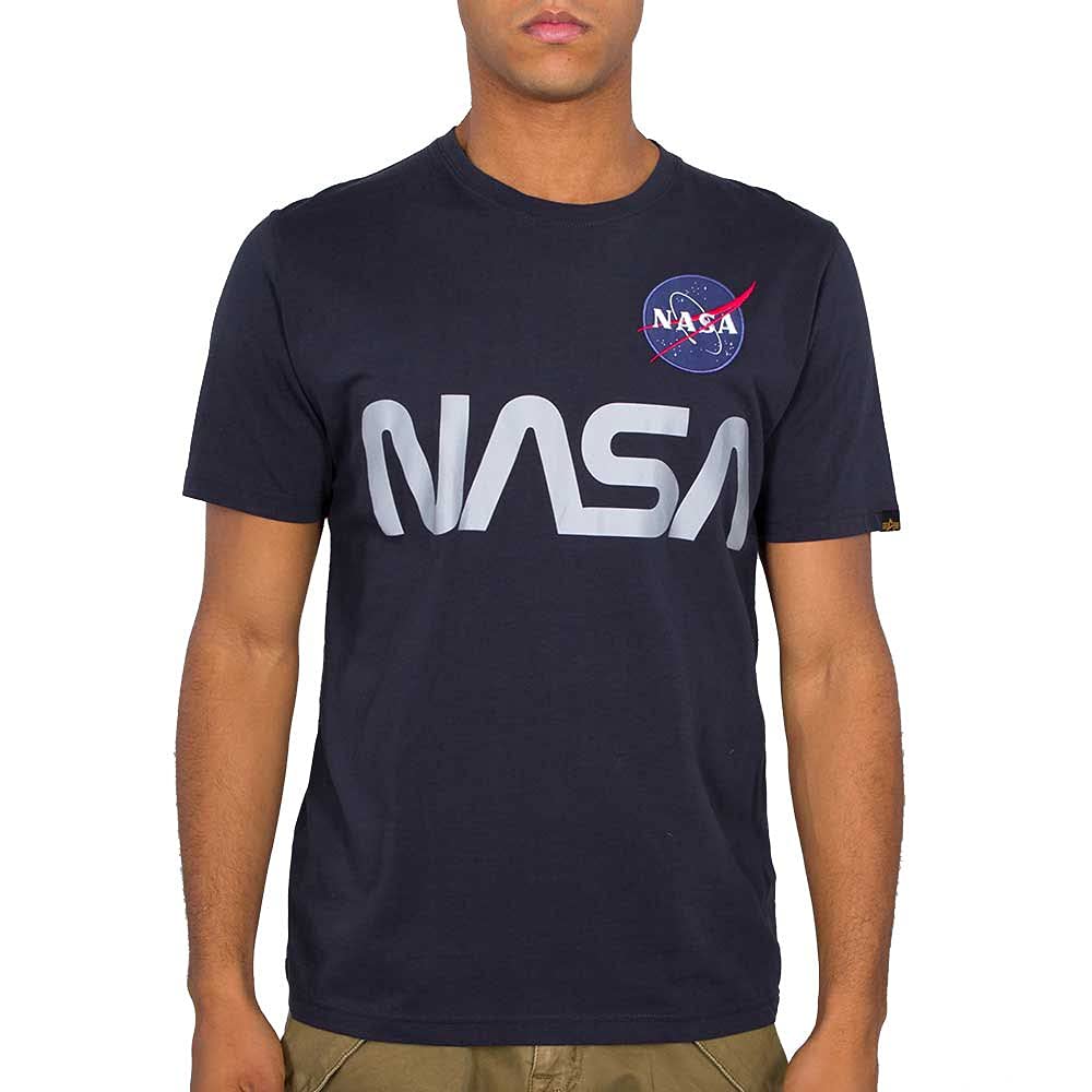 Alpha Industries Herren NASA Reflective T T-Shirt (1er Pack) XS Rep.blue, XS Rep.blue