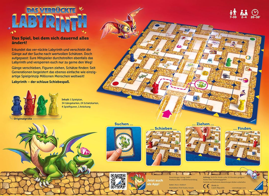 Ravensburger Familienspiel 26955 - Das verrückte Labyrinth - Gesellschaftsspiel - Spieleklassiker fü