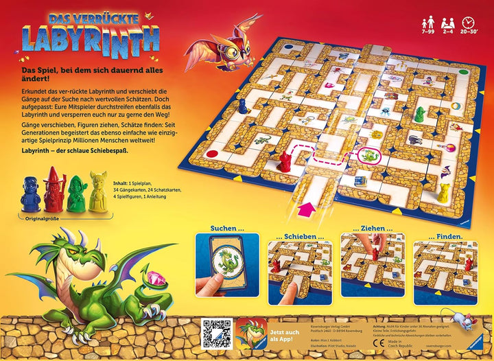 Ravensburger Familienspiel 26955 - Das verrückte Labyrinth - Gesellschaftsspiel - Spieleklassiker fü