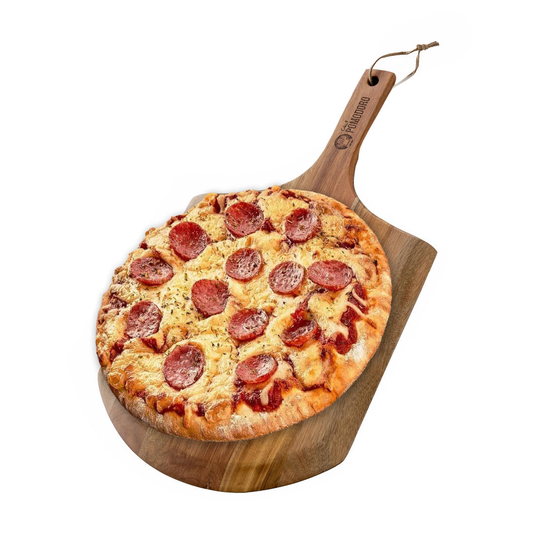 Chef Pomodoro - Pizzaschieber - 30 cm - Langer Griff für Extra Verbrennungsschutz - leichte Pizzasch