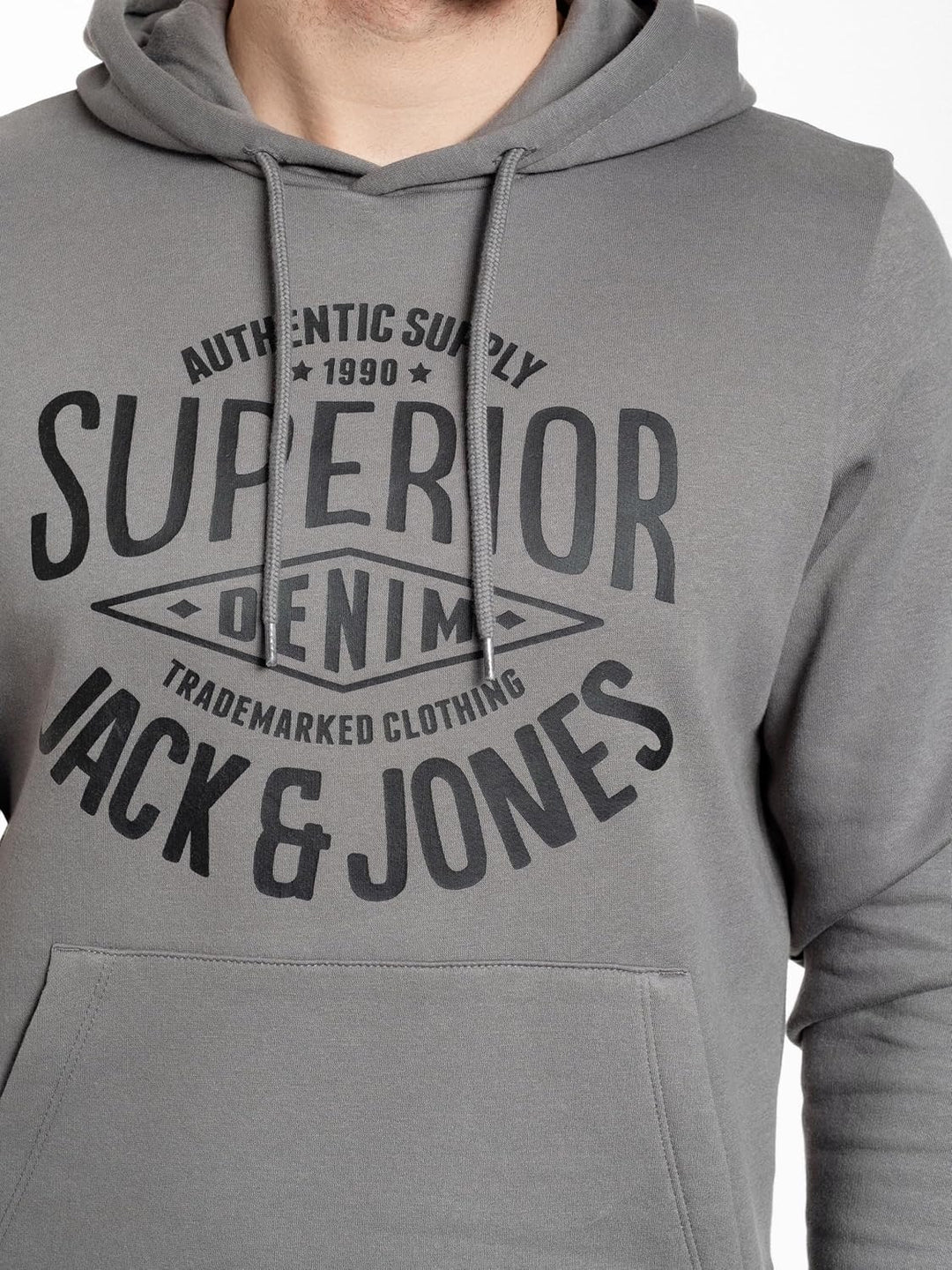 JACK & JONES Herren Hoodie Pullover mit Kapuze Sweatshirt Kapuzenpullover für Männer aus Baumwolle m