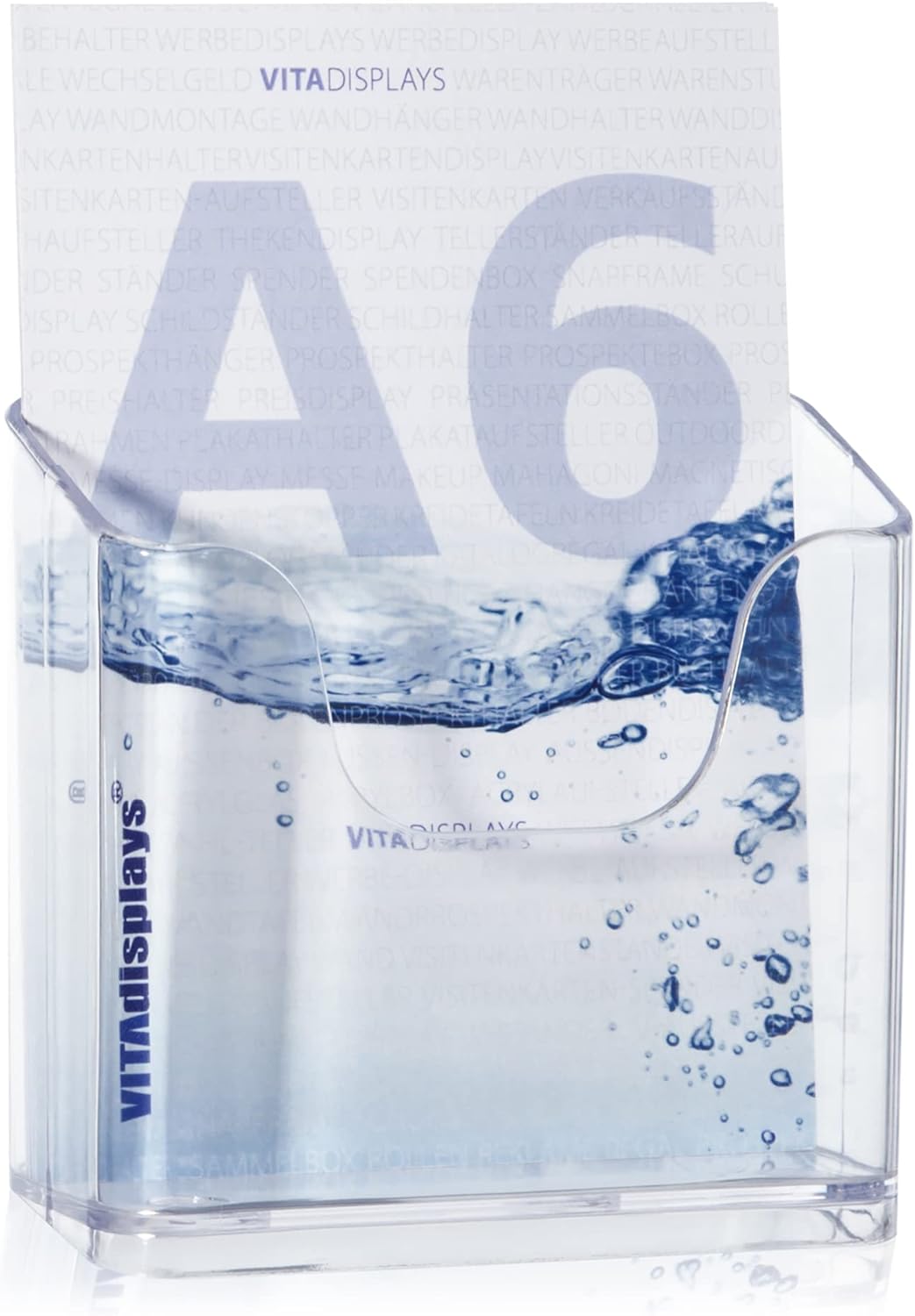 10 Stk. DIN A6 Tischprospektständer als Flyerständer, transparenter Flyerhalter und standfester Tisc
