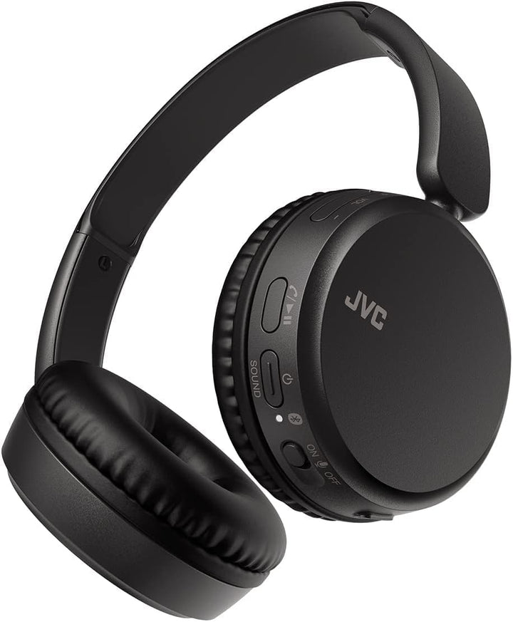 JVC HA-Z37W-B - Bluetooth On-Ear-Kopfhörer, Tiefbass, 3 Klangmodi (Bass/Klar/Normal), 35 Stunden Akk