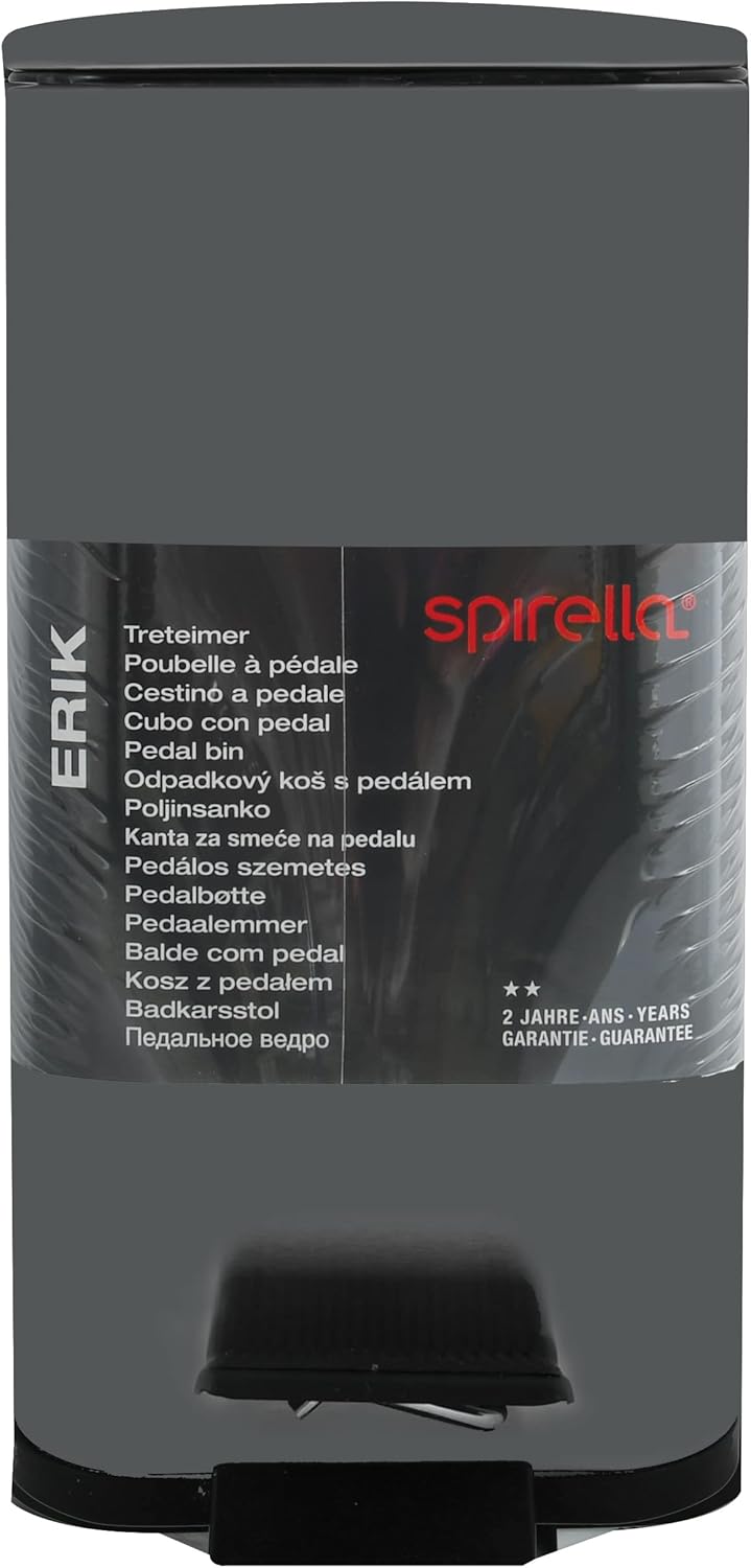 Spirella Kosmetikeimer 5 Liter Edelstahl mit Absenkautomatik und Inneneimer Erik Badezimmer Mülleime