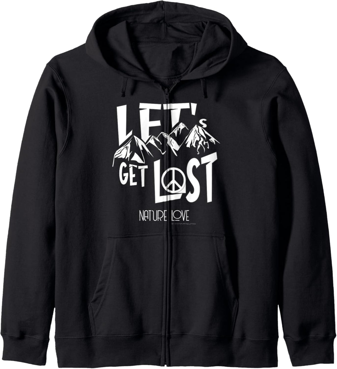 Lets Get Lost Spruch Alpen Berge Wanderer Kapuzenjacke