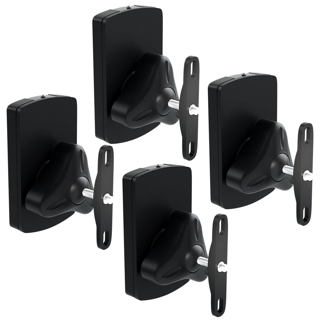 deleyCON 4X Universal Lautsprecher Wandhalterung Set Halterung Boxen Halter Schwenkbar + Neigbar bis