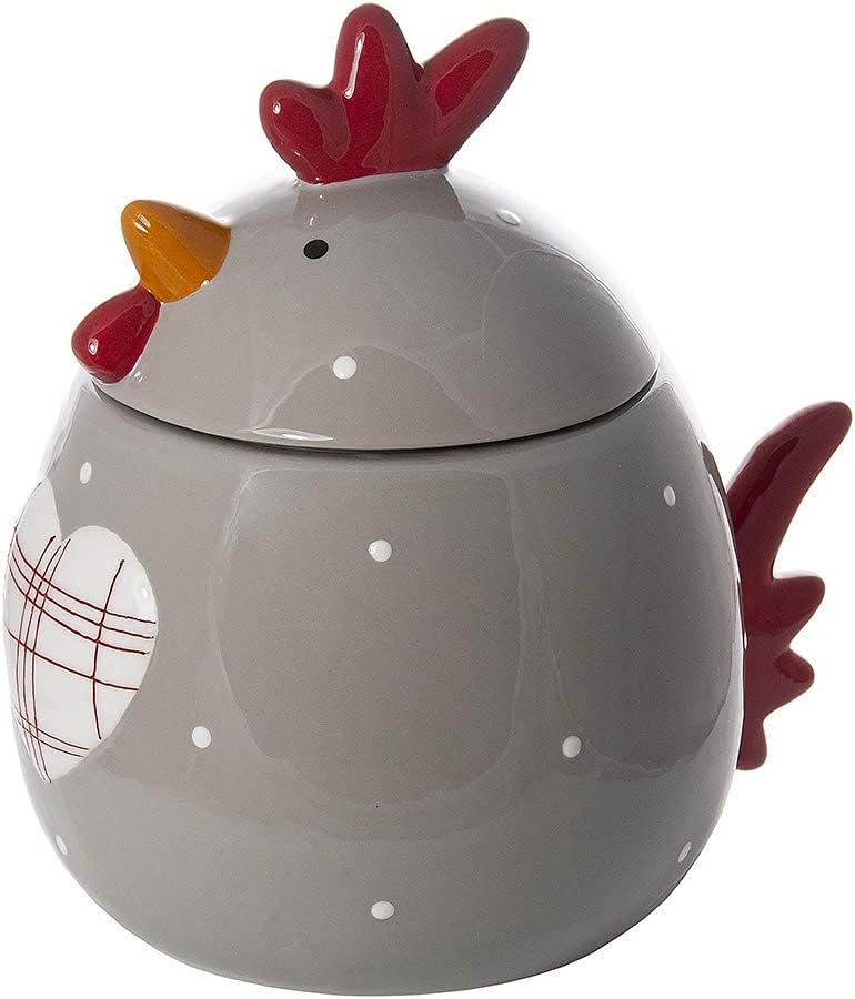 SPOTTED DOG GIFT COMPANY - Keksdose Keramik, Vorratsdose 1.9L mit Deckel, Hühner Huhn Deko und Gesch