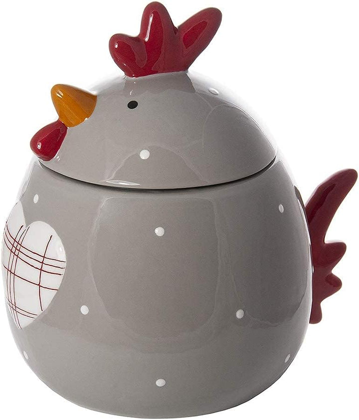 SPOTTED DOG GIFT COMPANY - Keksdose Keramik, Vorratsdose 1.9L mit Deckel, Hühner Huhn Deko und Gesch