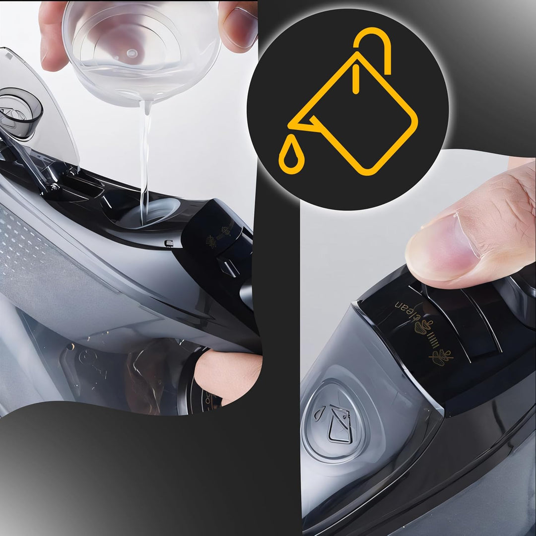 Retoo Bügeleisen 2200 Watt Profi Dampfbügeleisen, 450ml Wassertank, Keramik-Bügelsohle, Selbstreinig