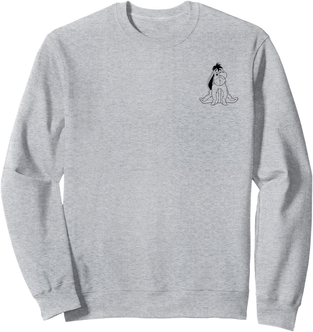 Disney Winnie The Pooh Eeyore Pocket Pal Outline Sweatshirt