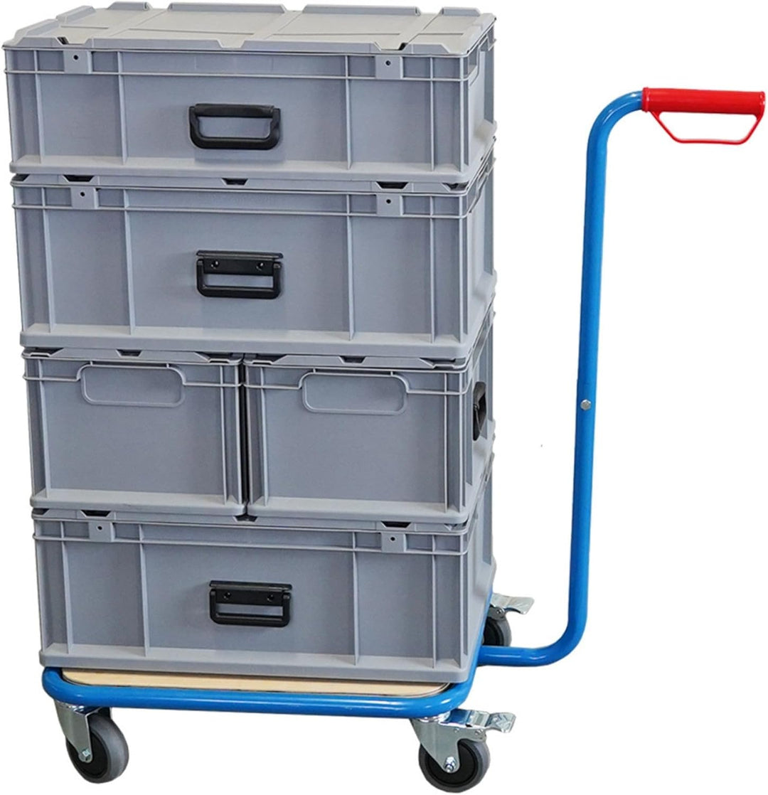 PROREGAL Profi Griffroller | HxBxT 96x50x60 cm | Traglast 250kg | 2X Lenkrollen mit Feststellbremse