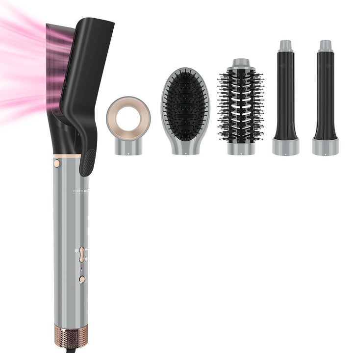 Air Glätteisen ＆ Auto-Wrap Lockenaufsätzen - 6 IN 1 Airstyler Set - PARWIN PRO BEAUTY Ionen Haartroc