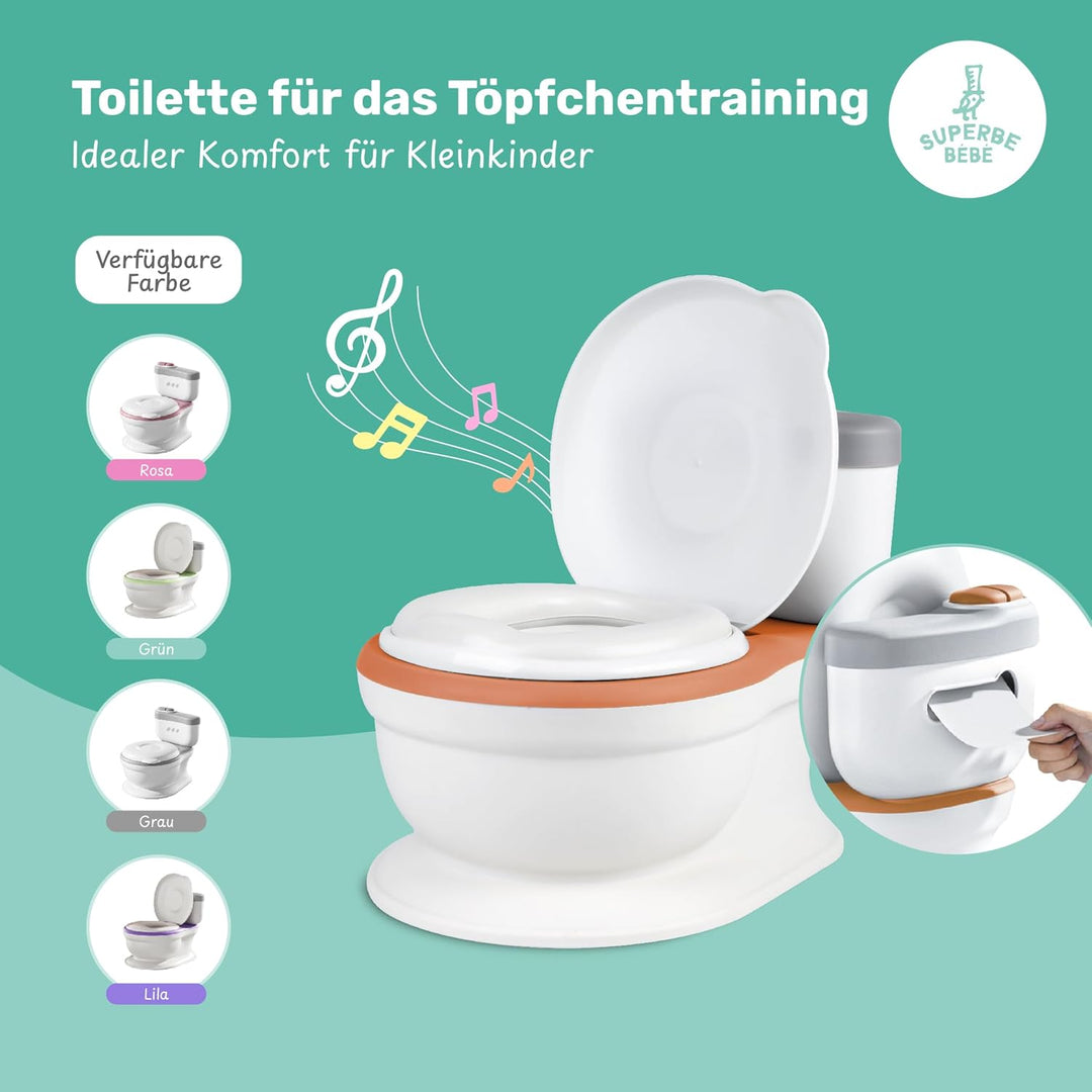 Baby-töpfchen Mit Geräusch Für Töpfchentraining - Baby- Und Kindertoilette - Bequem, Rutschfest Mit