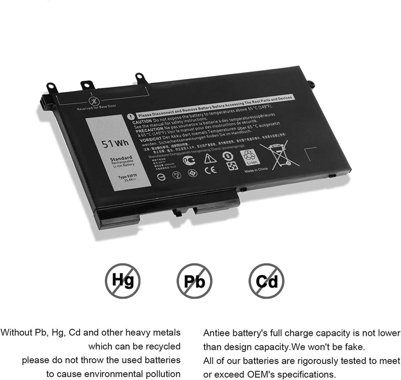 93FTF D4CMT GJKNX DJWGP DV9NT FPT1C GD1JP 83XPC 00JWGP 0DJWGP 4YFVG Laptop Batterie Ersatz für Dell