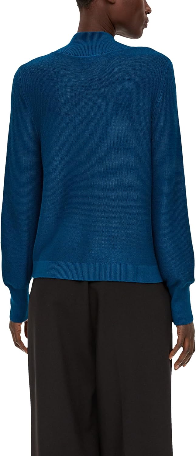 s.Oliver BLACK LABEL Damen Pullover Langarm, Blue Green