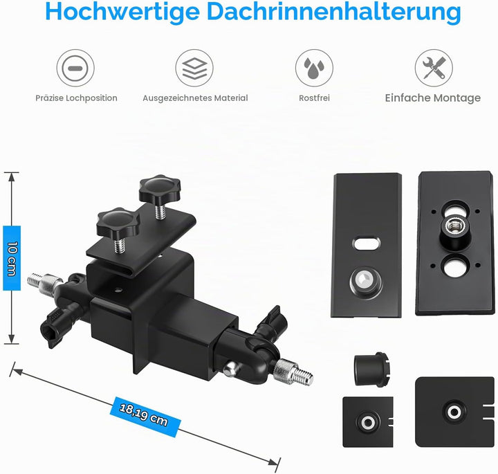 2-in-1 Dachrinnenhalterung für Arlo Solarpanel/Arlo Pro 3/Arlo Ultra/Arlo Ultra 2/Arlo Essential/Arl