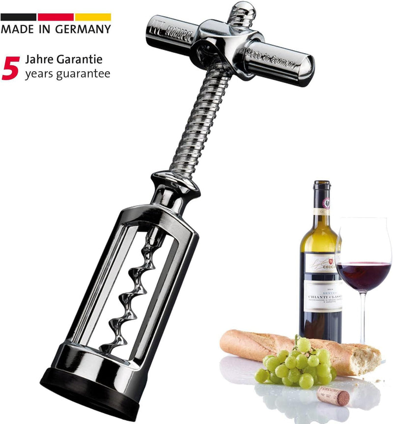 Westmark Glockenkorkenzieher mit Korkabstreifer, Monopol Edition, Stahl/Zink-Druckguss, Chianti, Ver