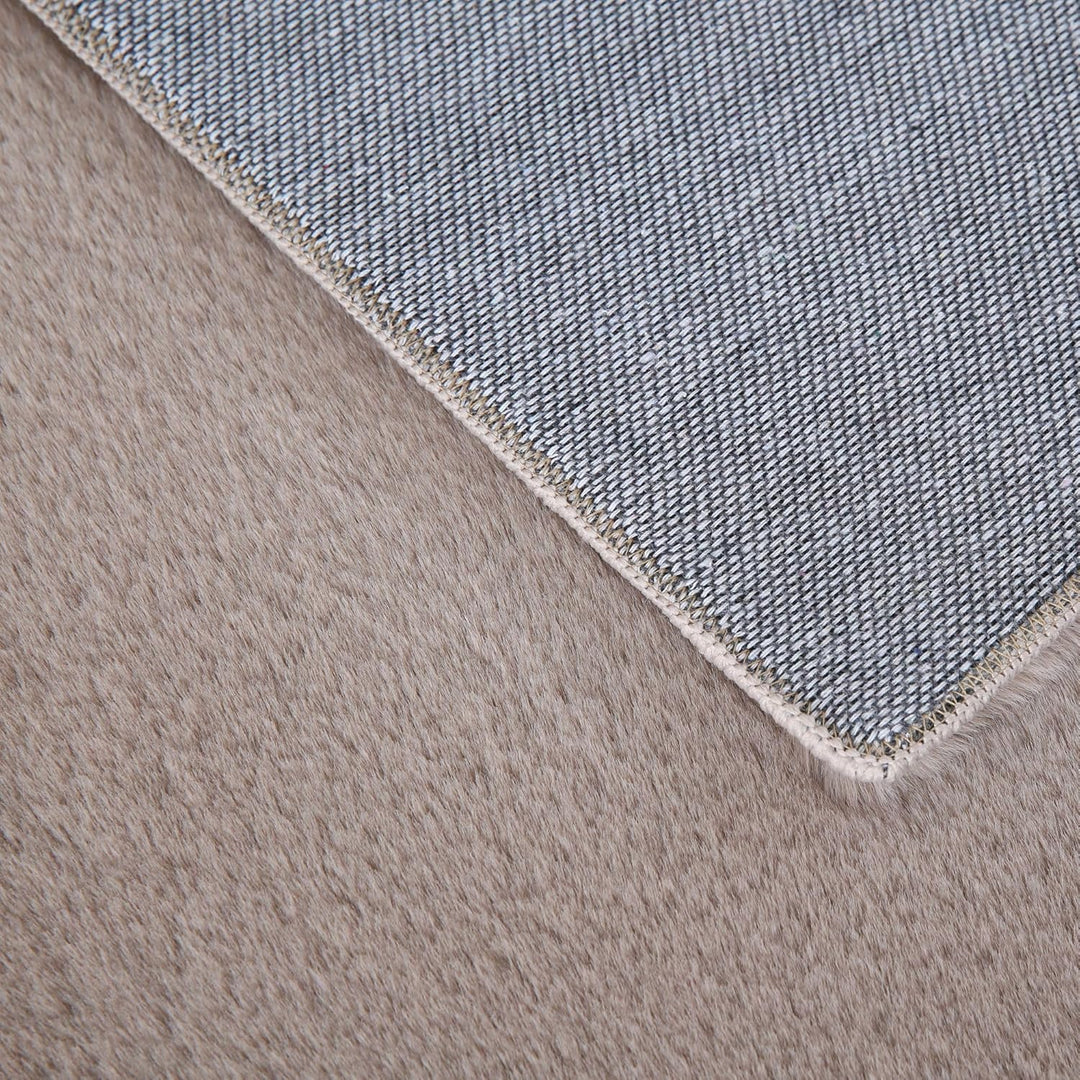 Carpetsale24 Teppich Wohnzimmer Einfarbig Modern Design 160 x 230 cm Beige - Hochflor Teppich Schlaf