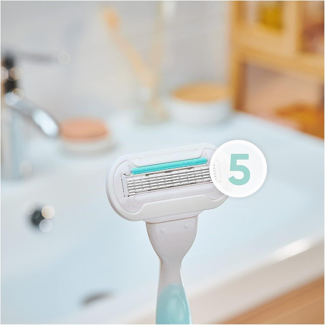 Gillette Venus Deluxe Smooth Sensitive Ersatzklingen für Damenrasiermaschine, 4 Stück, Maschinensets