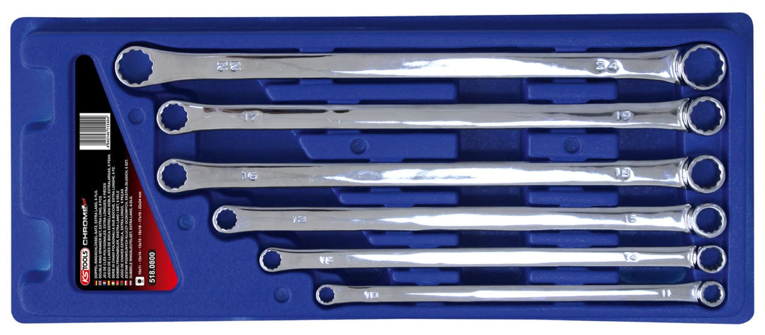 KS Tools 518.0800 CHROMEplus Doppel-Ringschlüssel-Satz, XL, 6-tlg.