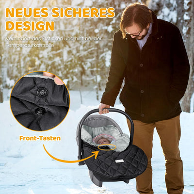 Orzbow Winter Baby Fusssack für Babyschale,Frühjahr Universal Einschlagdecke für Autositz & Maxi-Cos